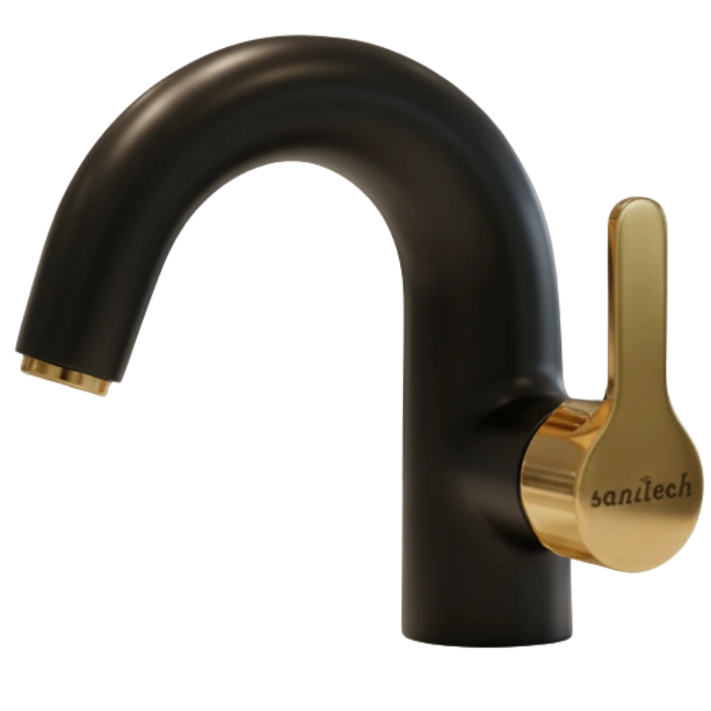 Acme - Basin Mixer - Black & Gold