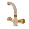 Cancer - Basin Mixer - White & Gold