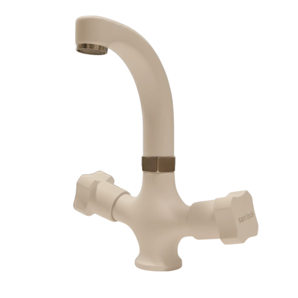 Cancer - Basin Mixer - White