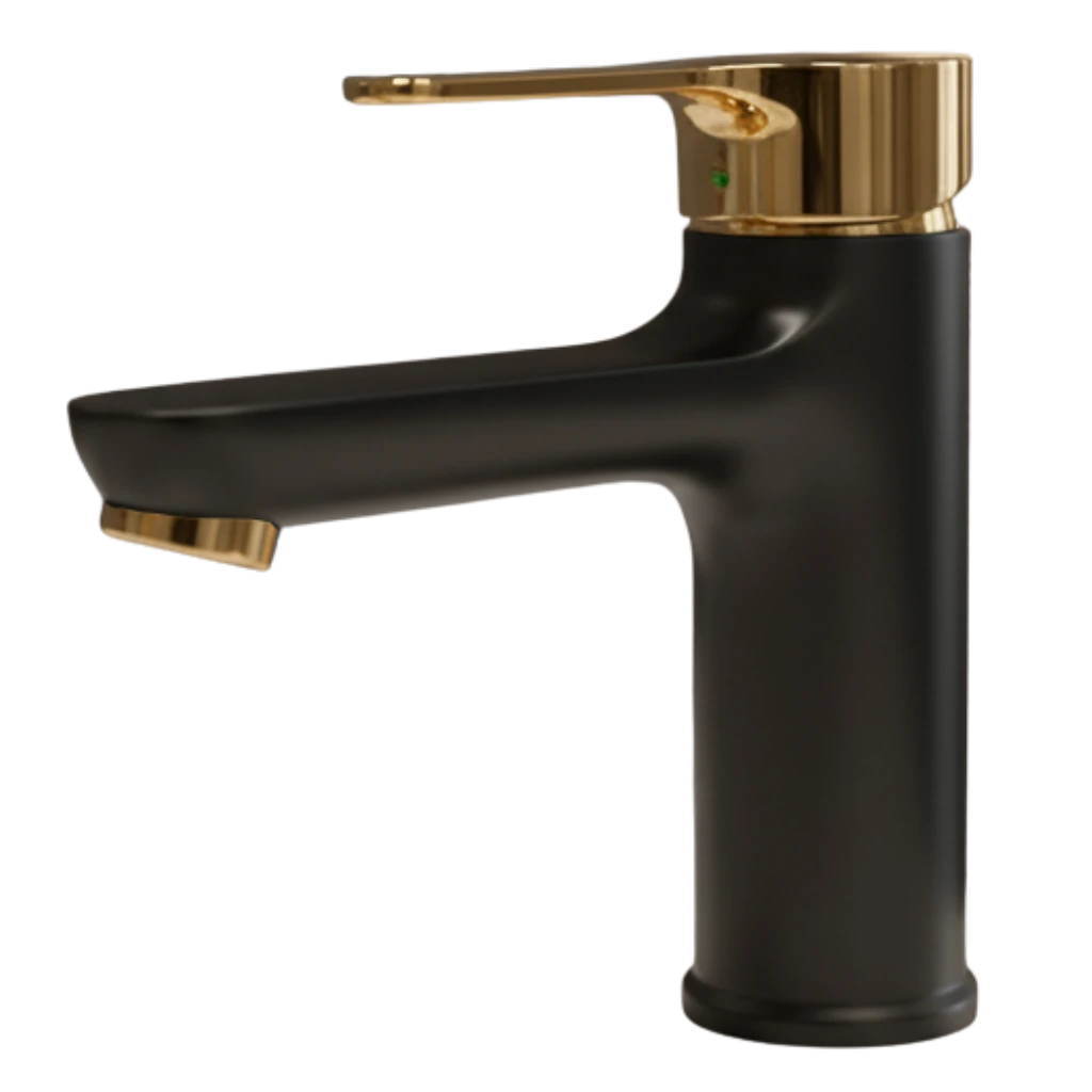 Eco - Basin Mixer - Black & Gold Eco - Basin Mixer - Black & Gold