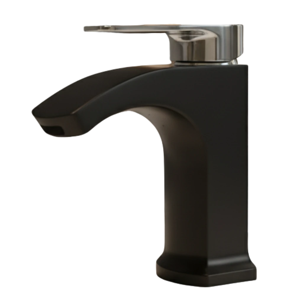 Flow - Basin Mixer - Black & Chrome