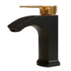 Flow - Basin Mixer - Black & Gold