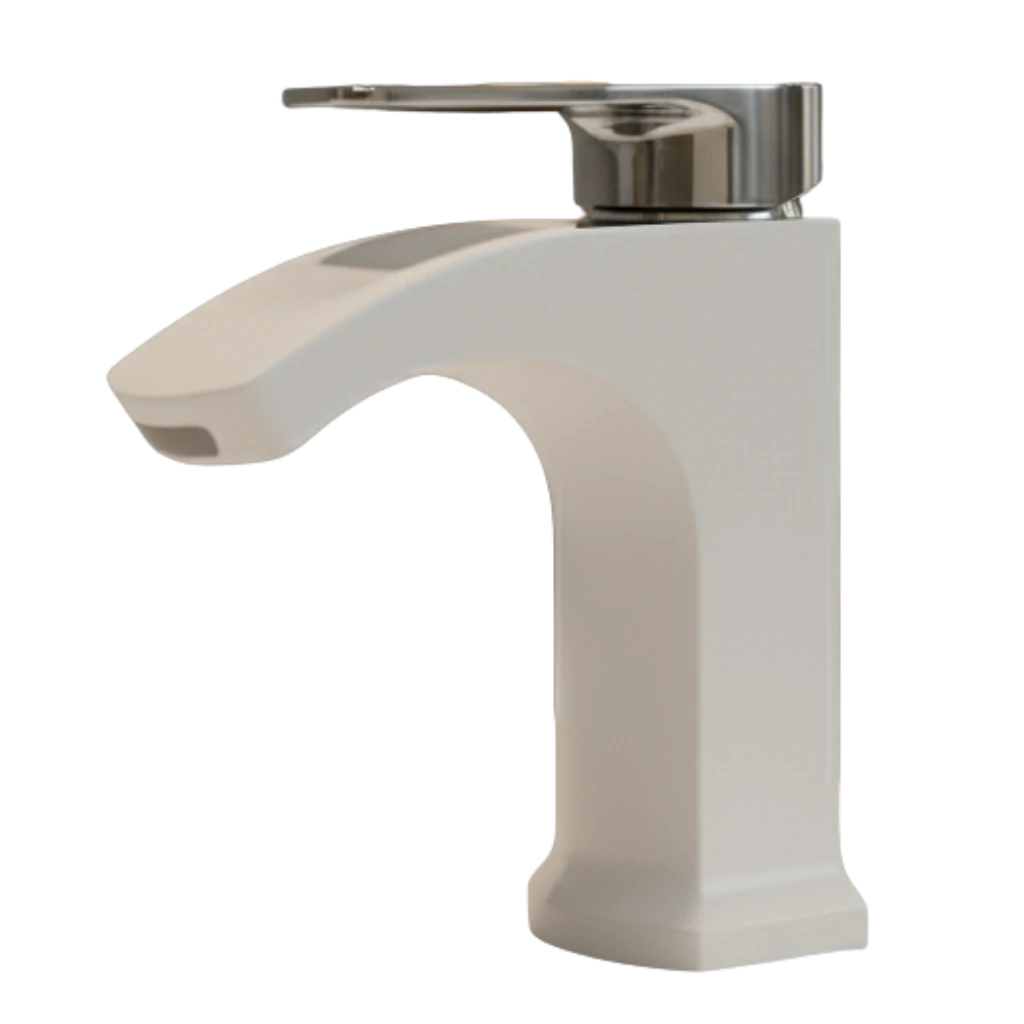 Flow - Basin Mixer - White & Chrome