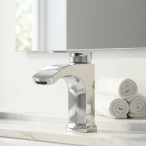 Flow Basin Mixer in Bathroom in Daylight