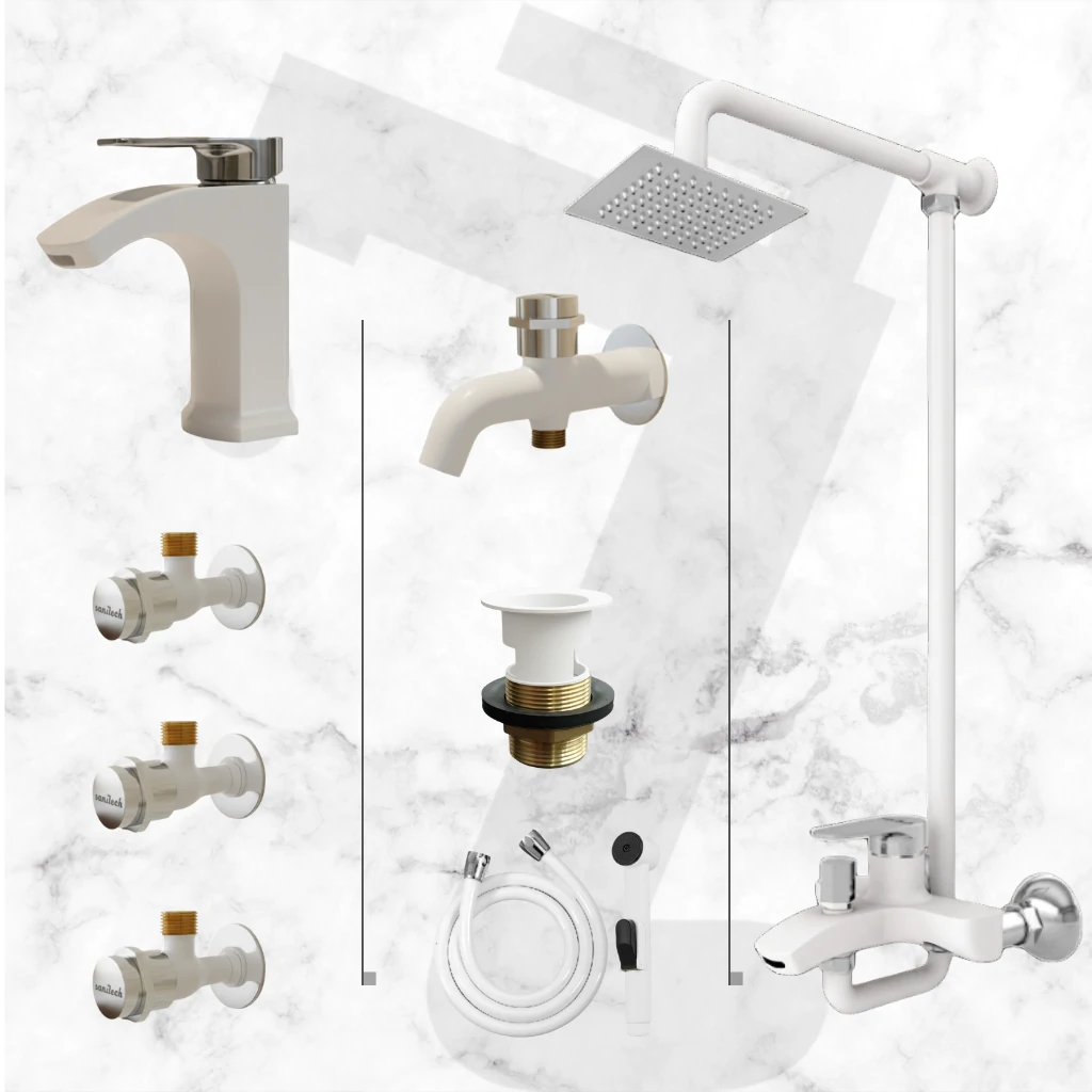 Flow Complete Set - White & Chrome