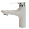 Gist - Basin Mixer - White & Chrome