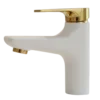 Gist - Basin Mixer - White & Gold
