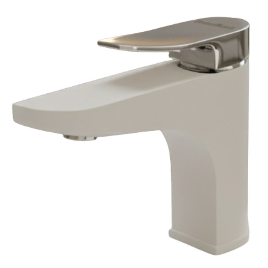 Inception - Basin Mixer - White & Chrome