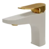 Inception - Basin Mixer - White & Gold