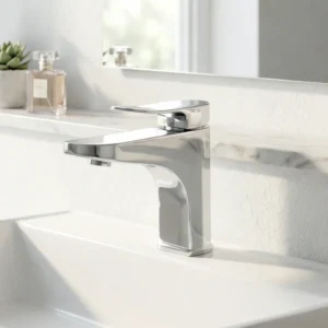 Inception Basin Mixer in Bathroom in Daylight