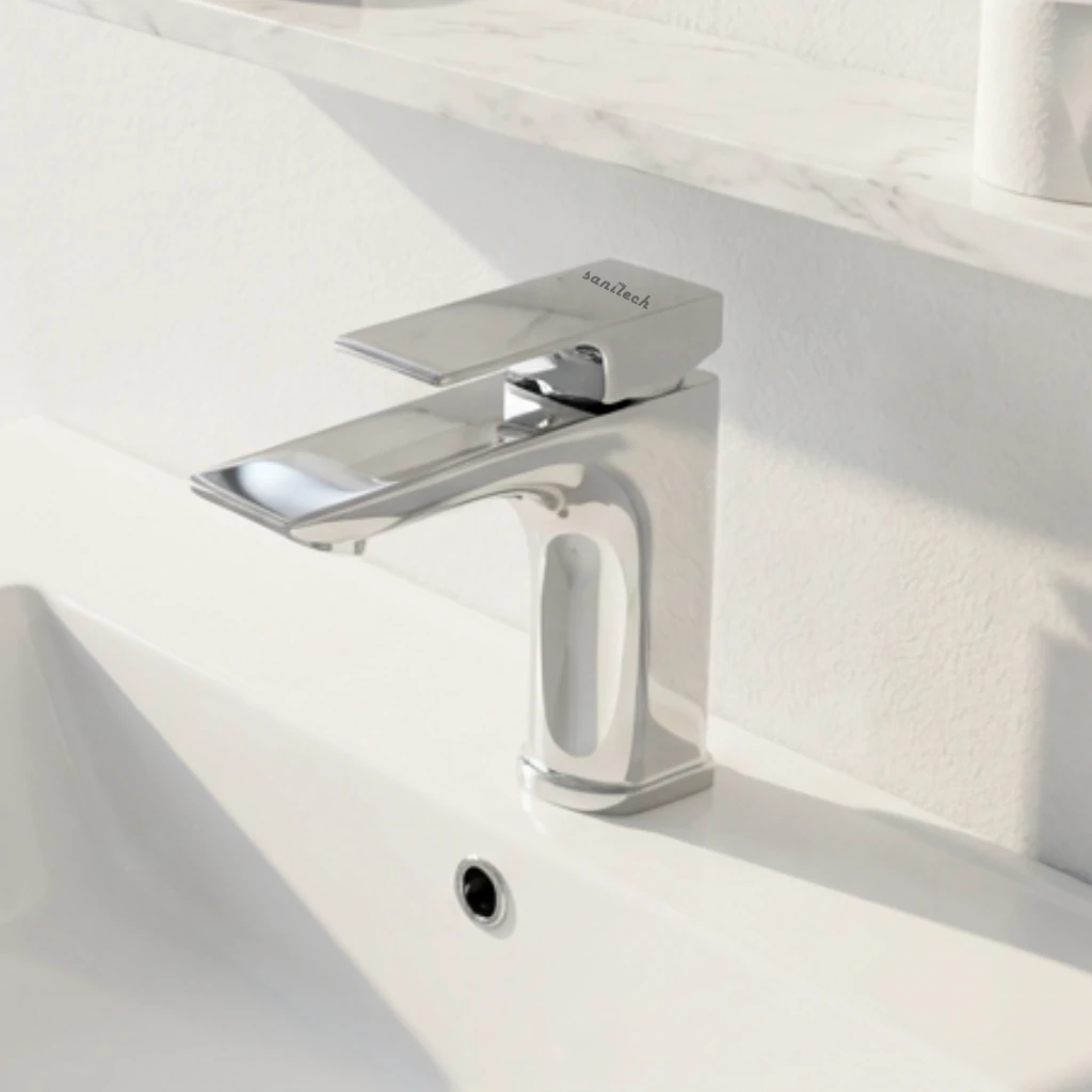 Moderation Basin Mixer in Bathroom in Daylight