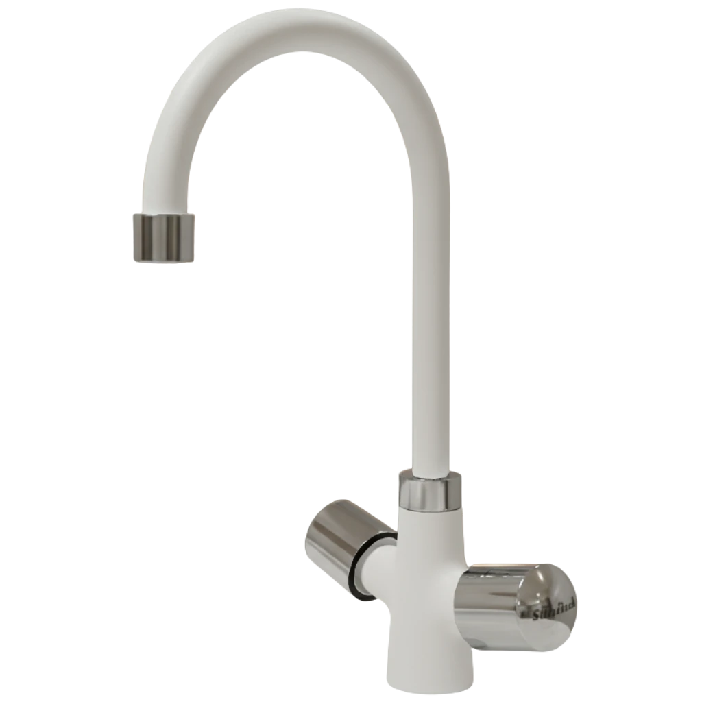 Scorpio - Basin Mixer - White & Chrome Scorpio - Basin Mixer - White & Chrome