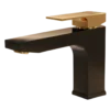 Valor - Basin Mixer - Black & Gold Valor - Basin Mixer - Black & Gold