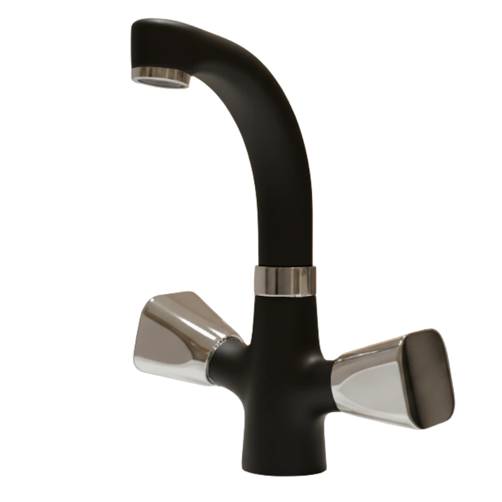 Virgo - Basin Mixer - Black and Chrome