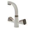Virgo - Basin Mixer - White and Chrome