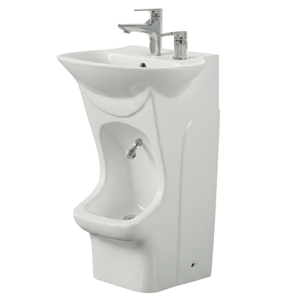 Wudu Basin with Gist & Wudu Basin Mixer - Background less